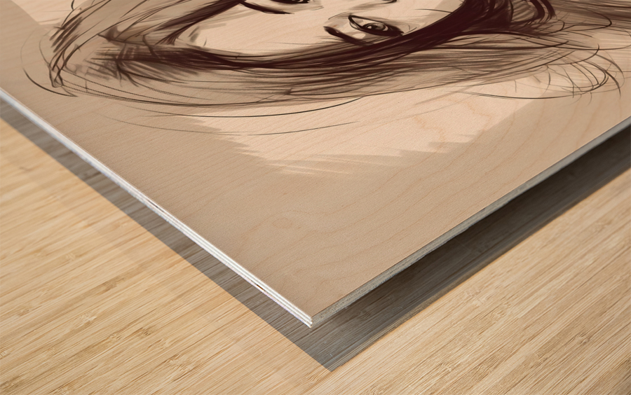 Women sketch no.10 Wood print