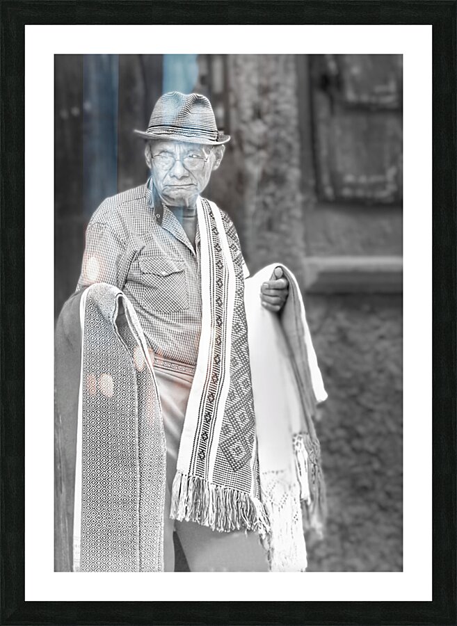Man with Shawls Picture Frame print