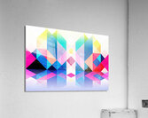 Colorful geometric landscape Acrylic Print