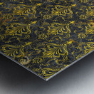 Golden pattern with marble Metal print