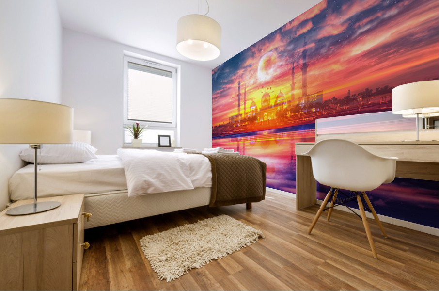 Surreal Taj Mahal Mural print