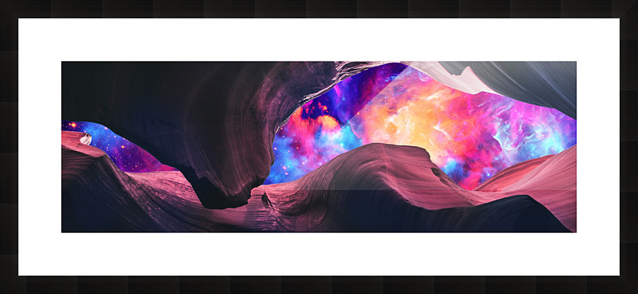 Grand Canyon with Colorful Space - Panoramic UHD Picture Frame print