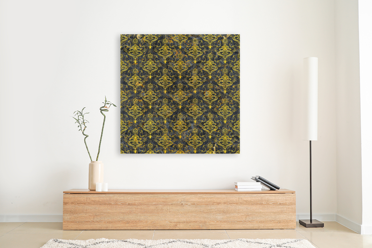 Golden pattern with marble Reproduction