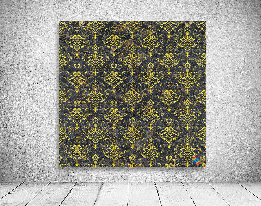 Golden pattern with marble Wall Preview