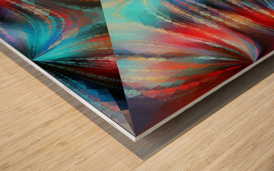 Abstract Fushion Wood print