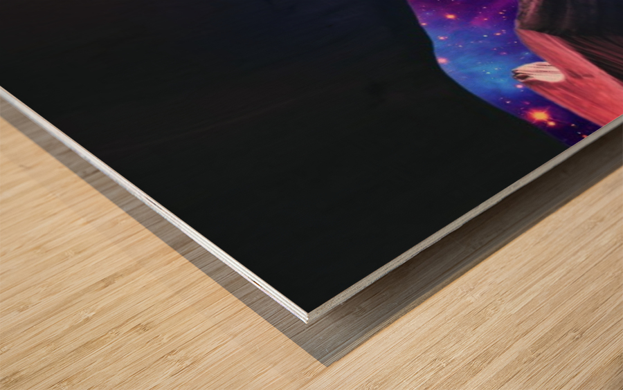 Grand Canyon with Colorful Space - Panoramic UHD Wood print