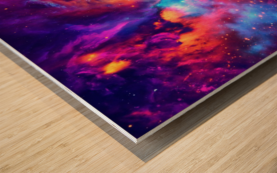 Artistic XC - Colorful Nebula Wood print