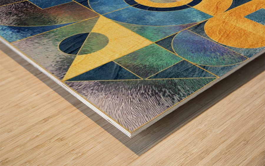 Geometric - Natures Regrowth II Wood print