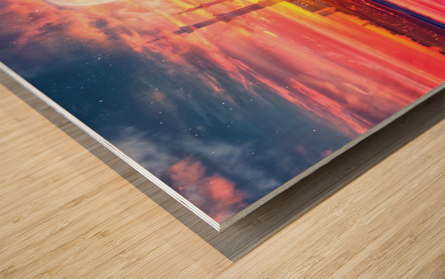 Surreal Taj Mahal Wood print