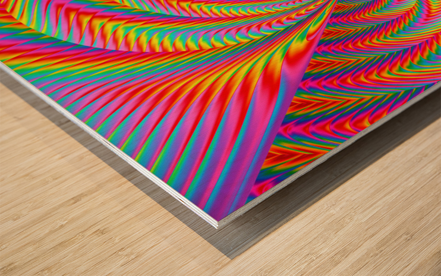 Abstract Flow Wood print