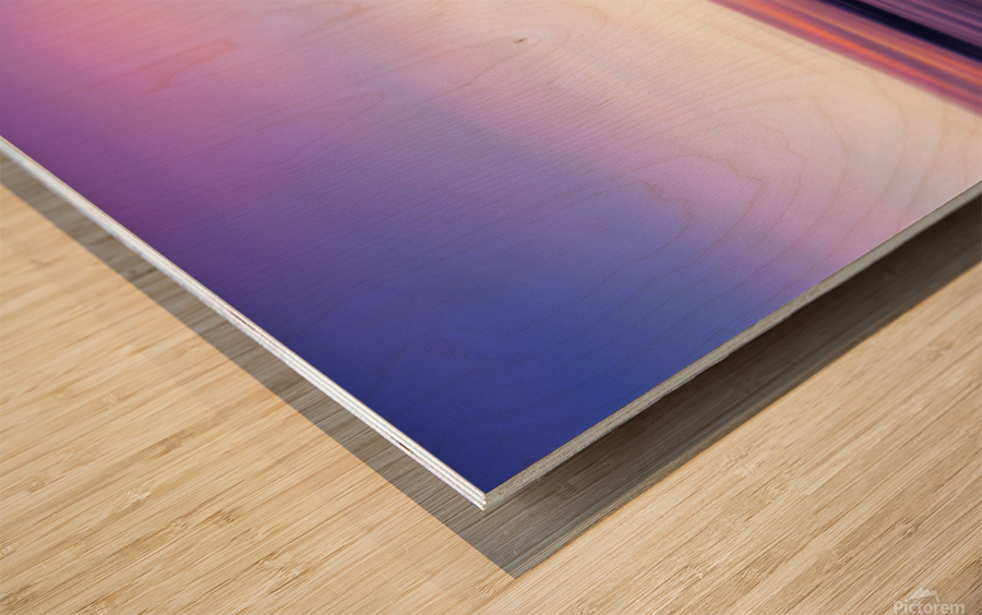 Sea Sunset VIII - Panoramic Wood print