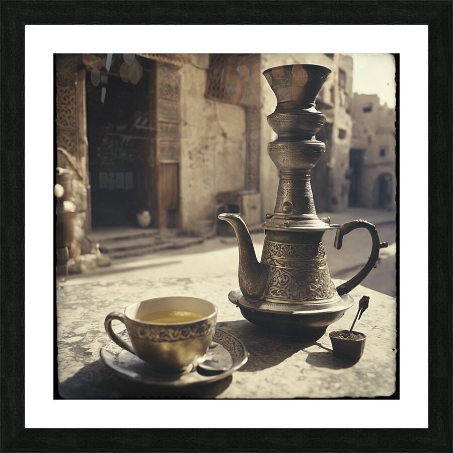 828323 hot tea drink with shisha with light color Picture Frame print
