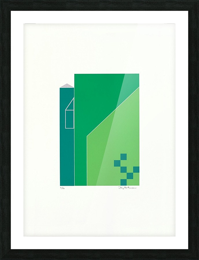 Grønne Huse.   Picture Frame print