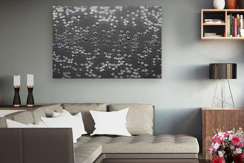 150 Bubbles and a red one Reproduction