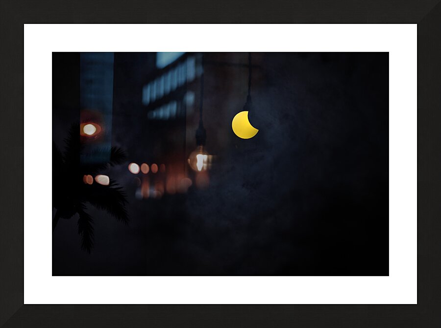 Partial Solar Eclipse 2024 Picture Frame print
