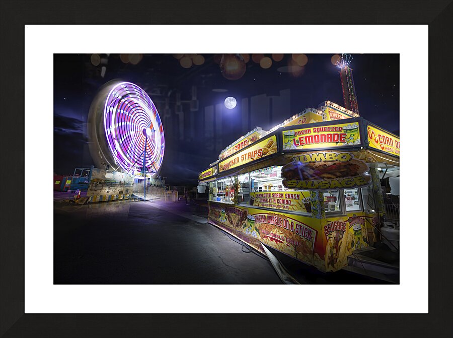 Moon Over the Midway Picture Frame print