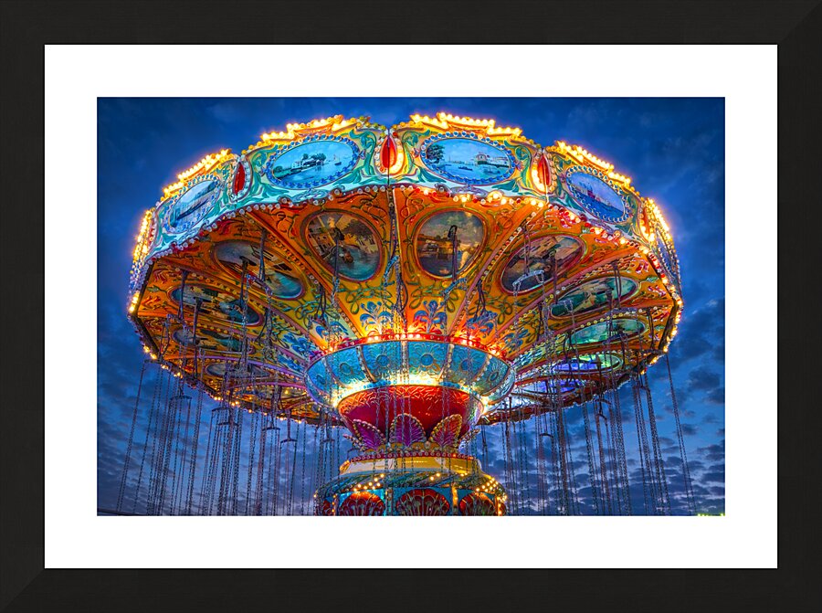 County Fair Swing Ride Picture Frame print