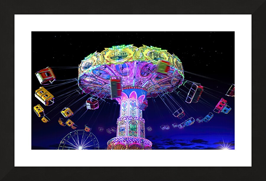 Swing Carousel Ride Picture Frame print