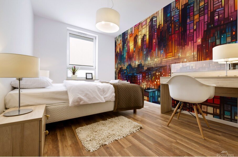 City Lights Alive Mural print