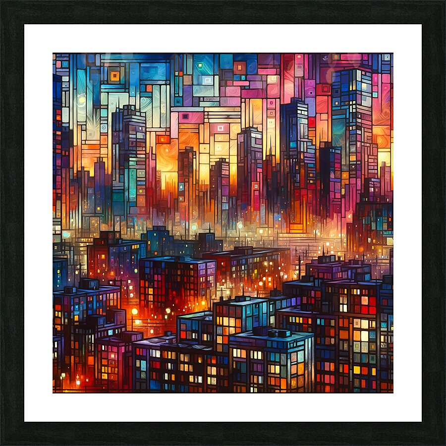 City Lights Alive Picture Frame print