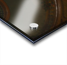 Young girl standing under a classical artwork of the cathedral ceiling Acrylic print