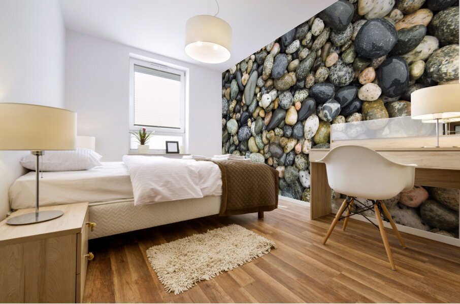 Beach River Rock Natural Pattern Texture Background Mural print