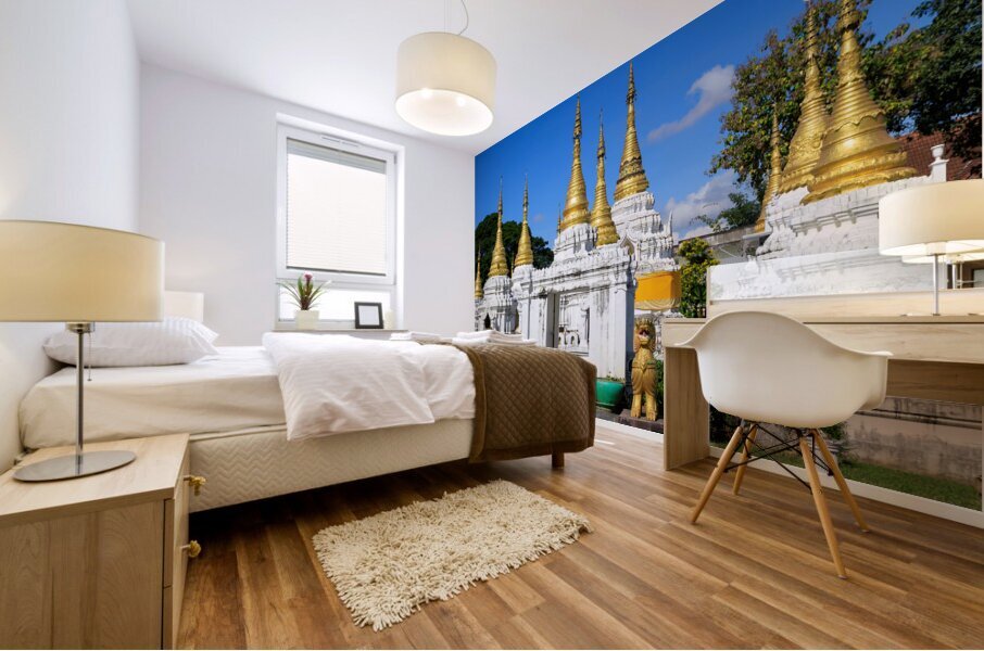 Wat Chedi Sao Lang Buddhist Temple Lampang Thailand Mural print