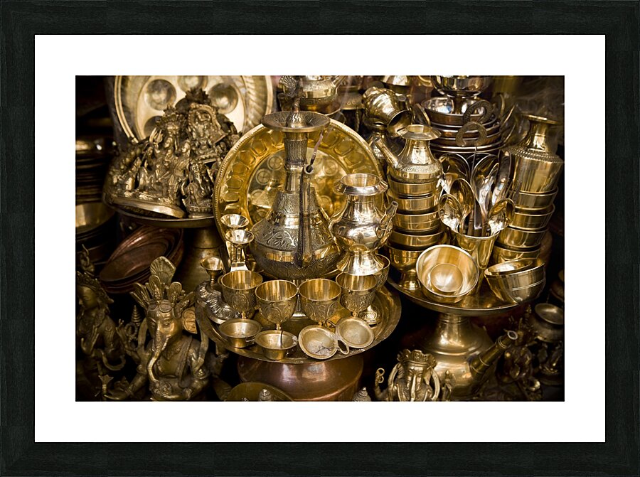 Brass and Copper Asian Market Bazaar Picture Frame print