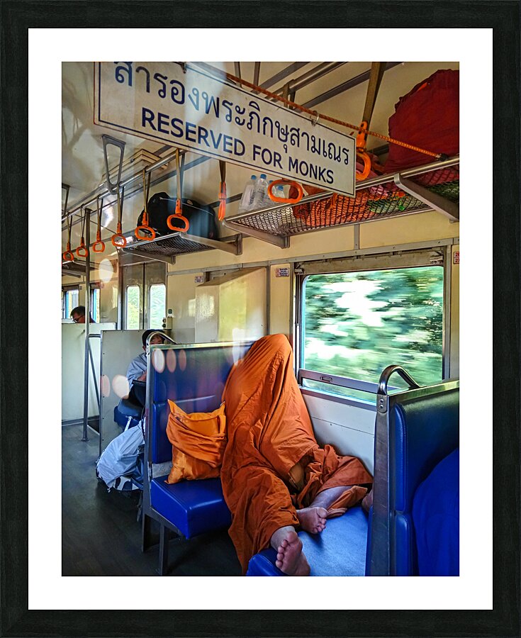 3rd Class Train Interior Thailand Picture Frame print