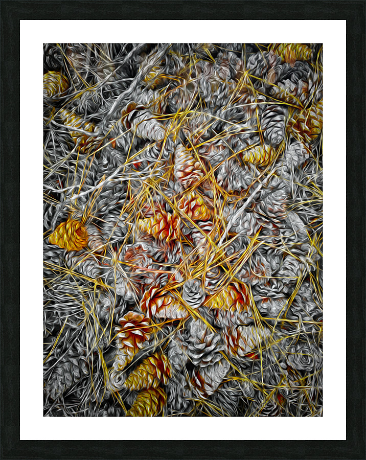 Pine Cones Forest Abstract Picture Frame print