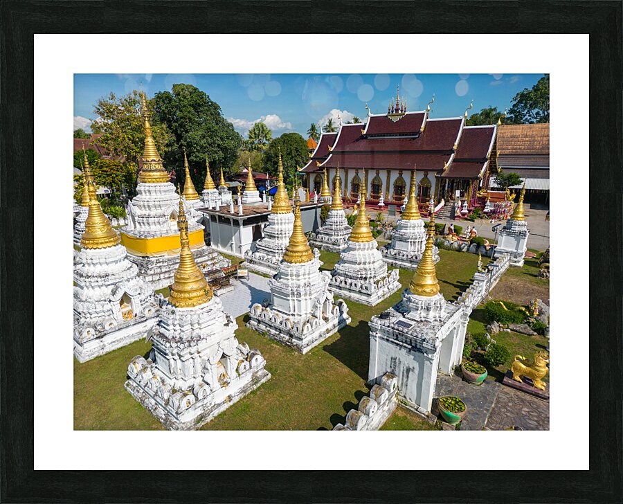 Wat Chedi Sao Lang Buddhist Temple Lampang Thailand Picture Frame print