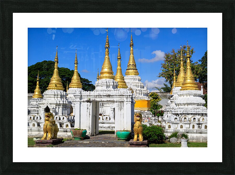 Wat Chedi Sao Lang Buddhist Temple Lampang Thailand Picture Frame print