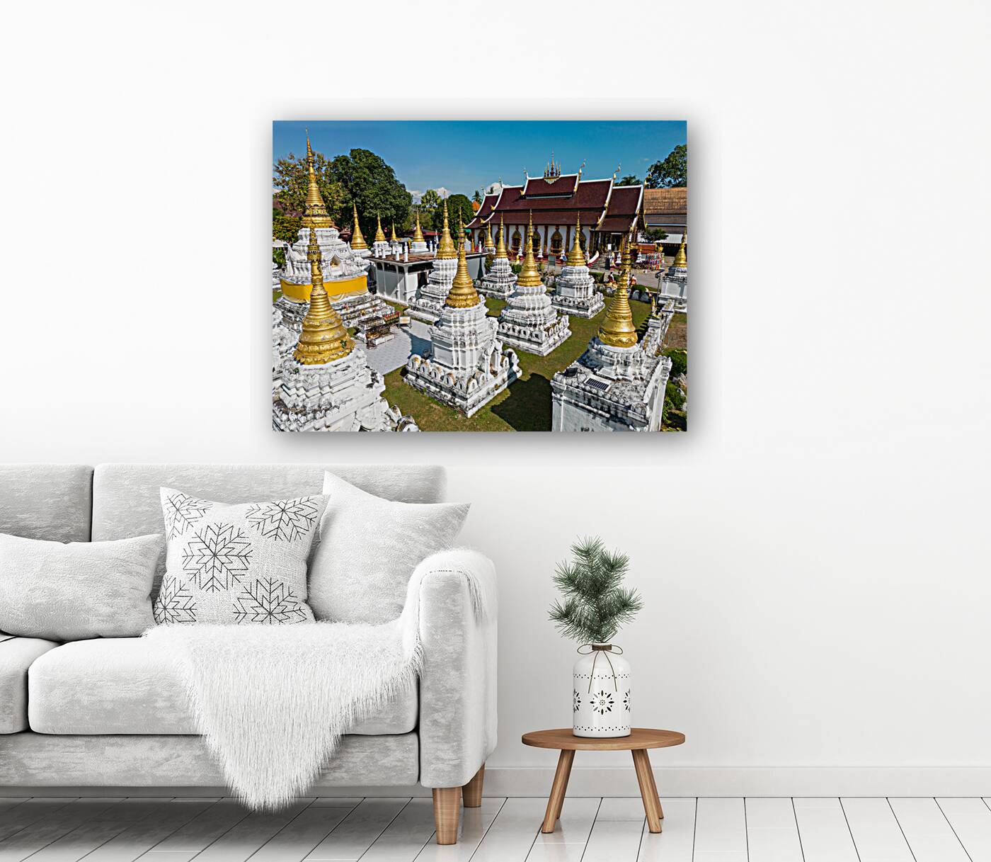 Wat Chedi Sao Lang Buddhist Temple Lampang Thailand Reproduction