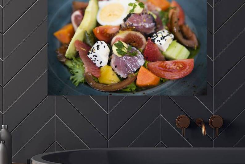 Ahi Tuna Healthy Eating Vegetable Salad by Kevin Miller Photography