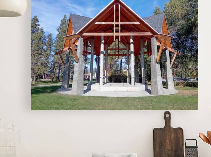 Wood Gazebo City Public Park  by Kevin Miller Photography