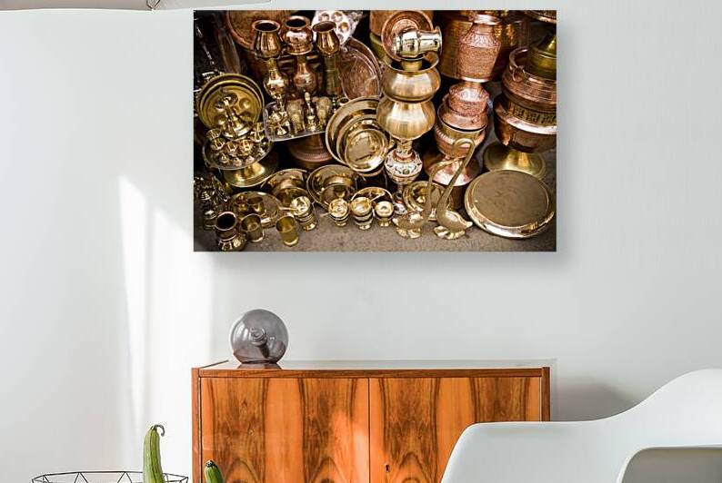 Brass and Copper Asian Market Bazaar by Kevin Miller Photography