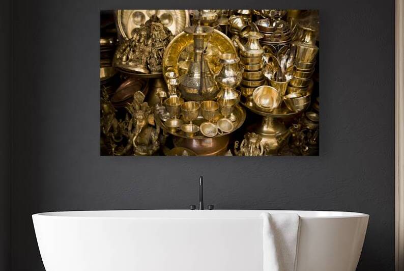 Brass and Copper Asian Market Bazaar by Kevin Miller Photography