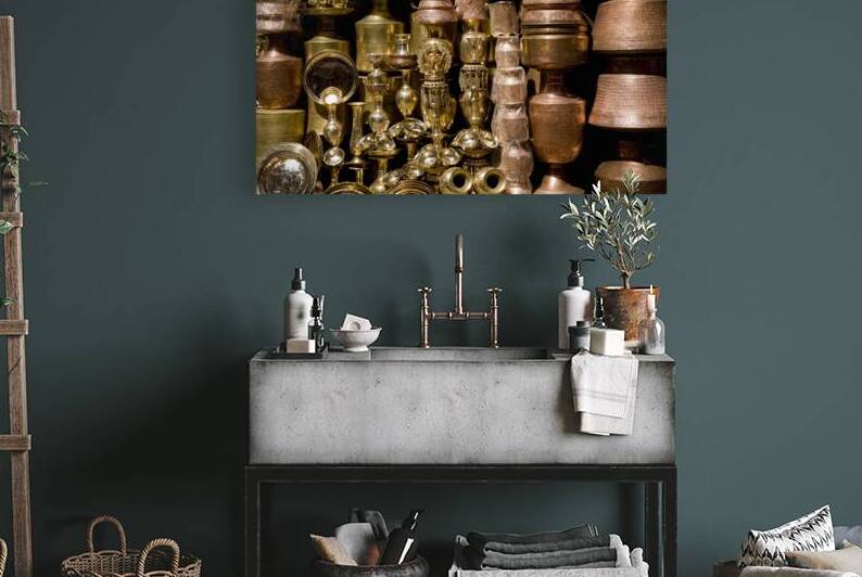 Brass and Copper Asian Market Bazaar by Kevin Miller Photography