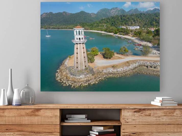 Perdana Quay Lighthouse Langkawi Island Kedah Malaysia Aerial by Kevin Miller Photography
