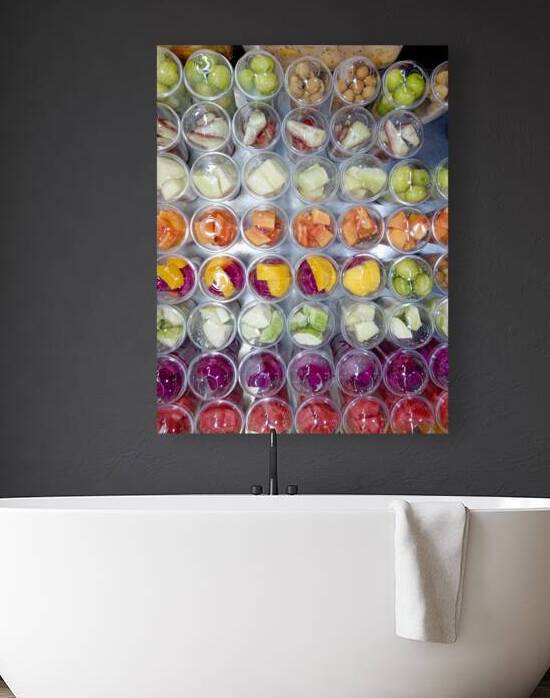 Cut Tropical Fruit Smoothie Mix Plastic Cup by Kevin Miller Photography