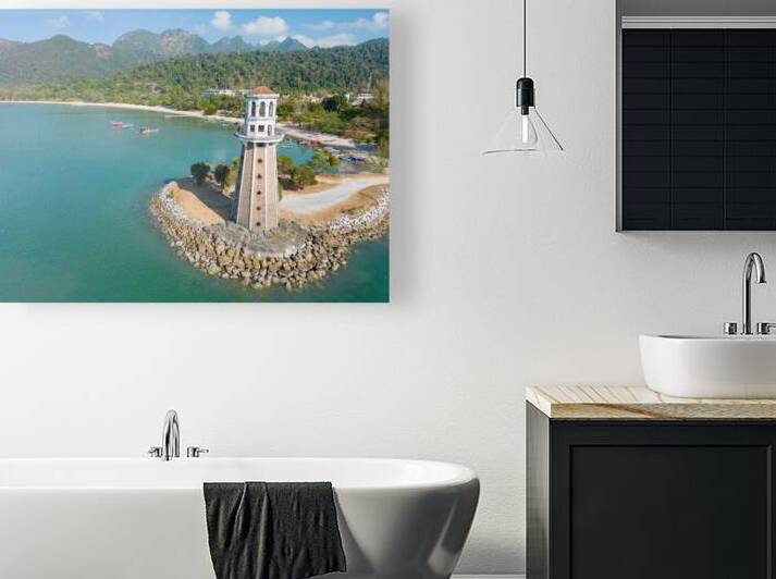 Perdana Quay Lighthouse Langkawi Island Kedah Malaysia Aerial by Kevin Miller Photography