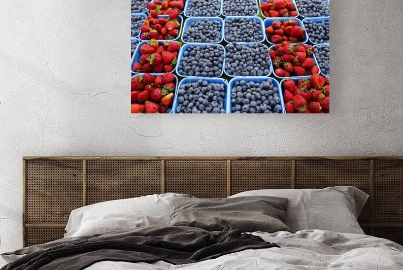 Fresh Ripe Organic Blueberries Strawberries Fruit Farmers Market by Kevin Miller Photography