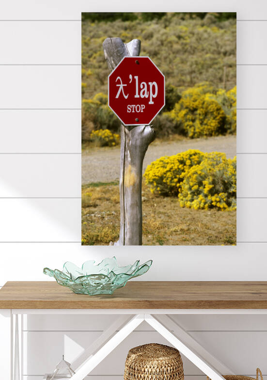 Bilingual Stop Sign Osoyoos British Columbia by Kevin Miller Photography