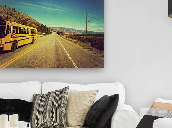 School bus Crowsnest Hwy 3 Osoyoos. by Kevin Miller Photography