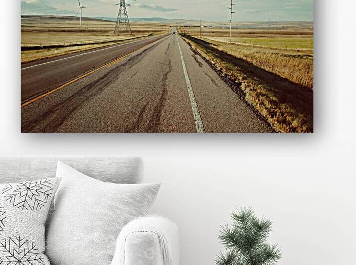 Country road Canadian Prairies Alberta. by Kevin Miller Photography