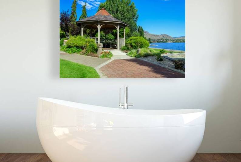 Wooden Gazebo Park Garden Osoyoos Lake by Kevin Miller Photography