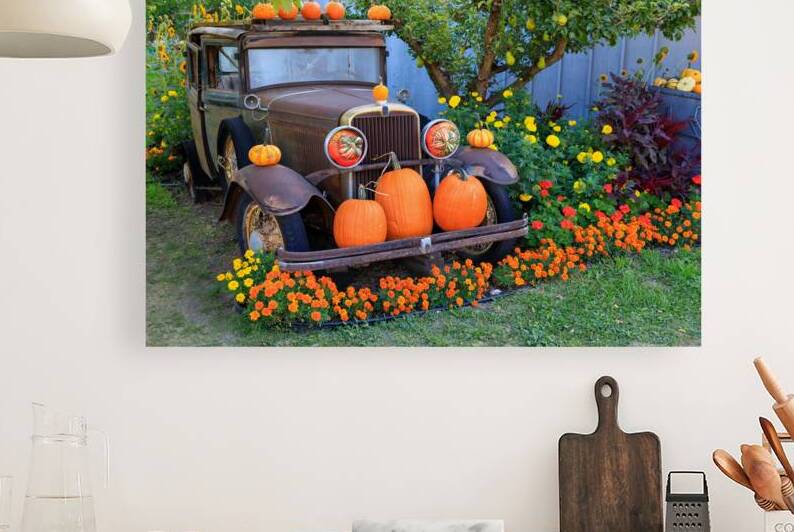 Old Antique Car Pumpkin Patch Keremeos by Kevin Miller Photography