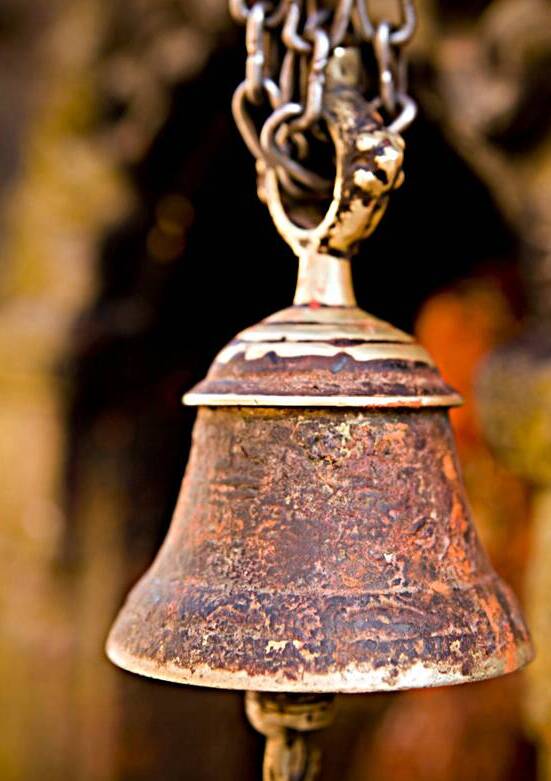 Traditional Antique Brass Bell Nepal Temple Durbar Square by Kevin Miller Photography