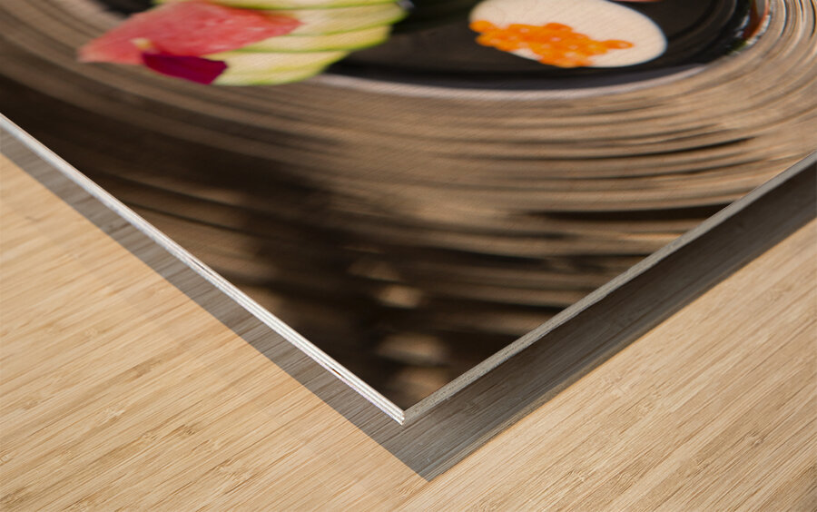 Avocado Crab Roll Roulade Wood print