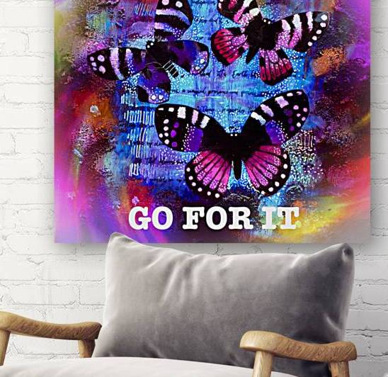 Go for it Recovery slogan Butterfly Art by Recovery Butterfly Art
